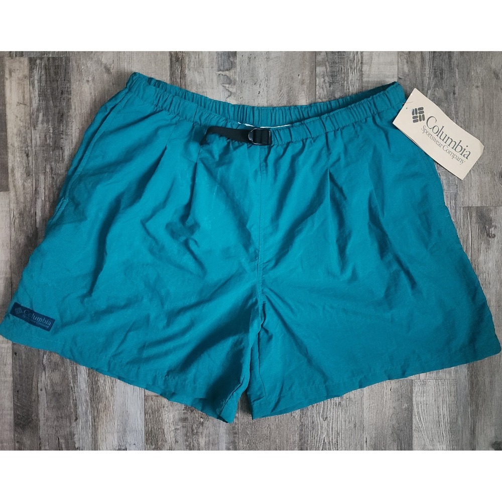 Columbia Whidbey Water Trunk Men XL Malachite Teal Nylon Mesh Lined Swim Shorts